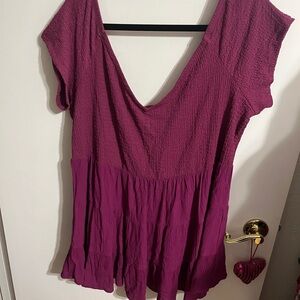 😻 3 Torrid Deep Purple Peplum Blouse